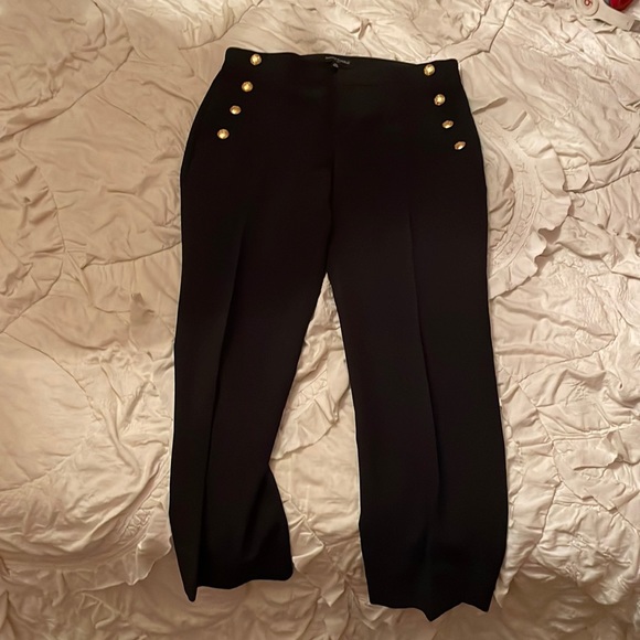 Banana republic black pants gold buttons - Picture 1 of 4